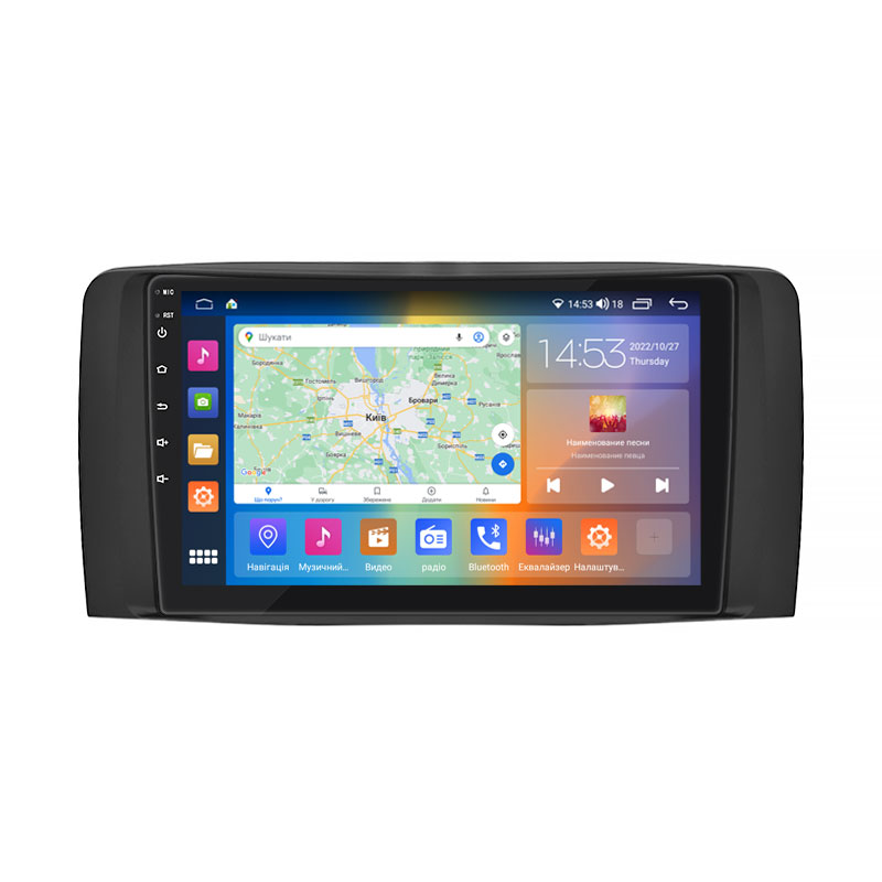 Штатная магнитола Lesko для Mercedes-Benz R-Класс I Рестайлинг 2007-2010 экран 9" 4/64Gb CarPlay 4G Wi-Fi GPS Prime