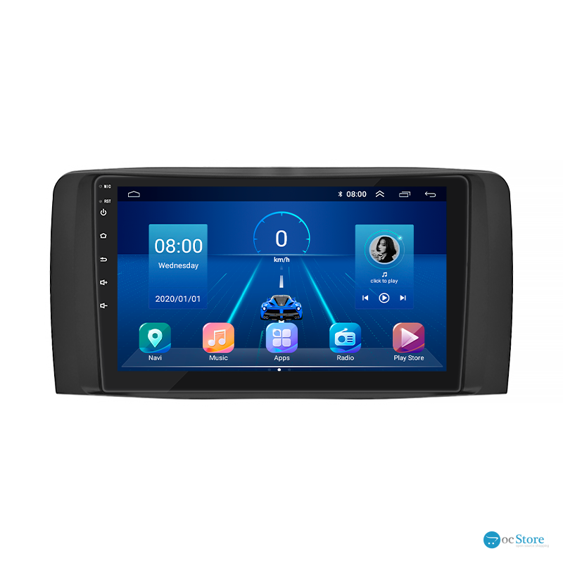 Штатная магнитола Lesko для Mercedes-Benz R-Класс I Рестайлинг 2007-2010 экран 9" 2/32Gb 4G Wi-Fi GPS Top