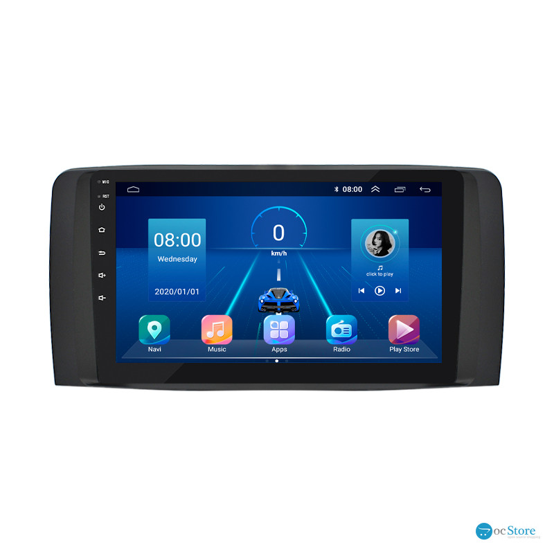 Штатная магнитола Lesko для Mercedes-Benz R-Класс I Рестайлинг 2007-2010 экран 9" 6/128Gb 4G Wi-Fi GPS Top