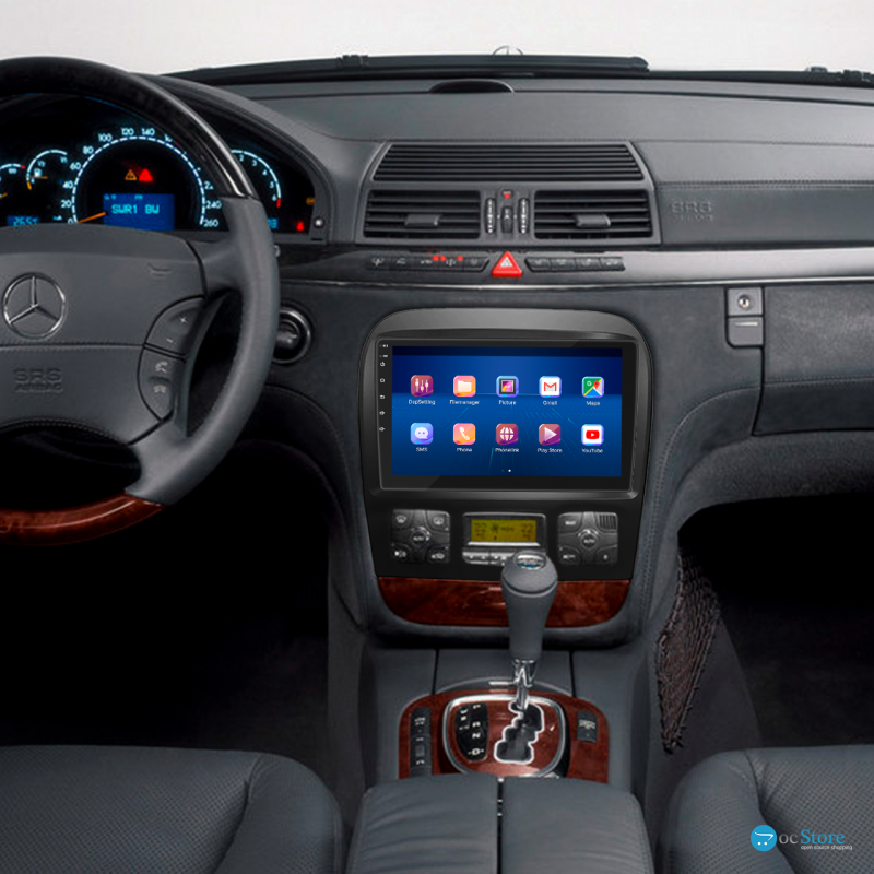 Штатная магнитола Lesko для Mercedes-Benz S-Класс IV (W220) 1998-2005 экран 9" 2/32Gb 4G Wi-Fi GPS Top