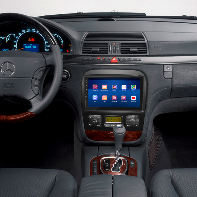 Штатная магнитола Lesko для Mercedes-Benz S-Класс IV (W220) 1998-2005 экран 9" 2/32Gb 4G Wi-Fi GPS Top