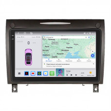 Штатная магнитола Lesko для Mercedes-Benz SLK-Класс II (R171) 2004-2008 экран 9" 4/64 QLED CarPlay 4G Wi-Fi GPS 360 Prime