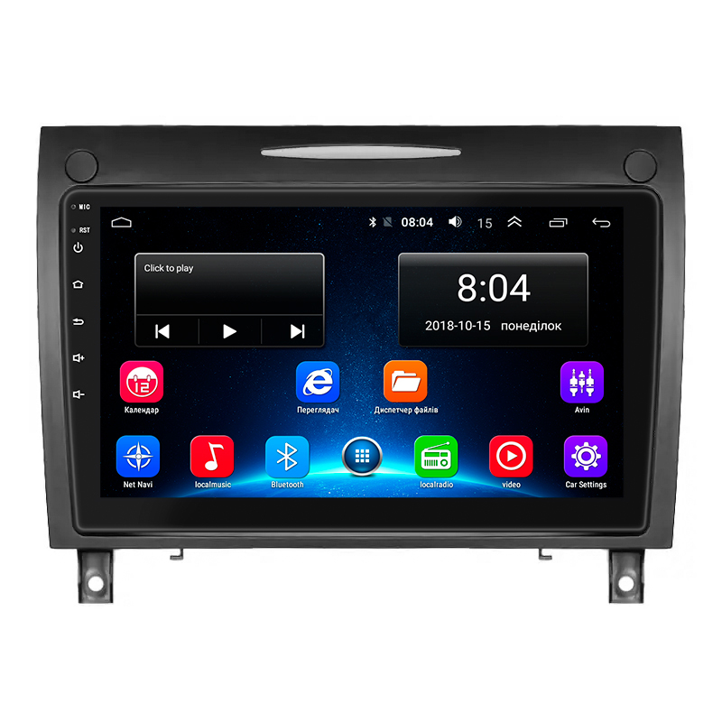 Штатная магнитола Lesko для Mercedes-Benz SLK-Класс II (R171) Рестайлинг 2008-2011 экран 9" 2/32Gb Wi-Fi GPS Base