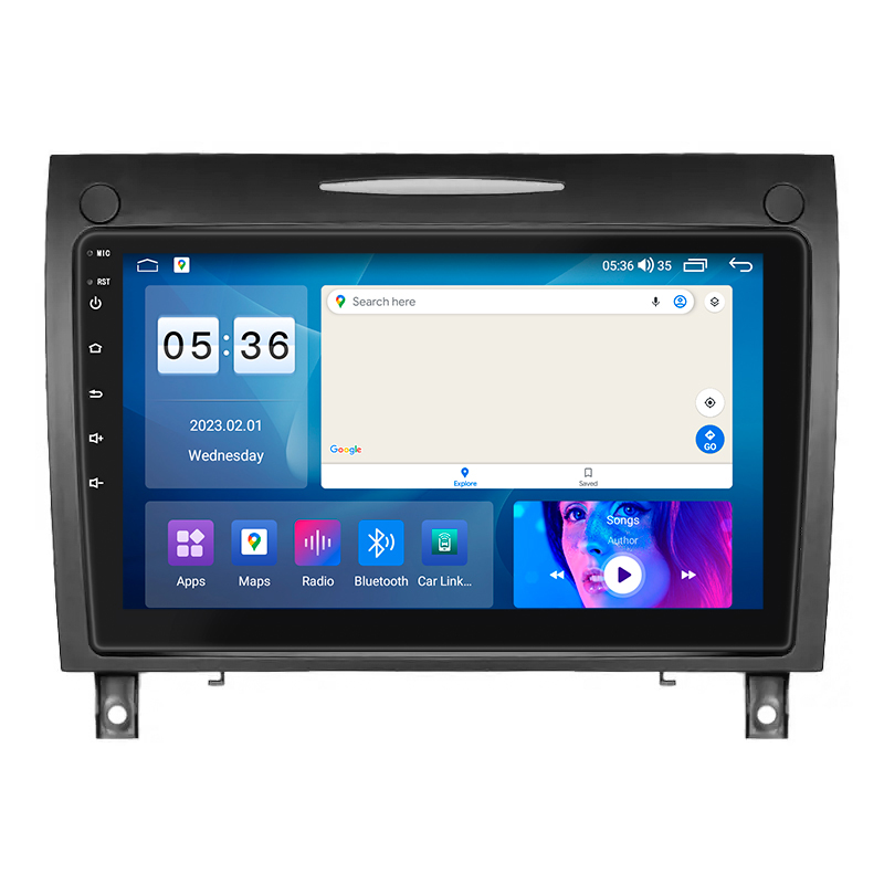 Штатная магнитола Lesko для Mercedes-Benz SLK-Класс II (R171) Рестайлинг 2008-2011 экран 9" 2/32Gb CarPlay 4G Wi-Fi GPS Prime