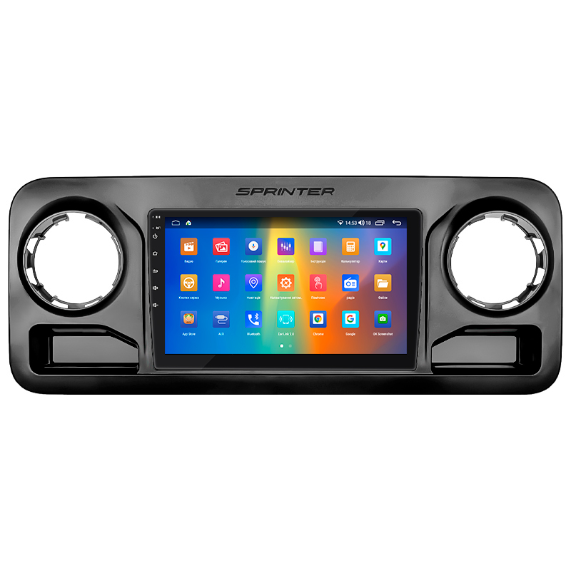 Штатная магнитола Lesko для Mercedes-Benz Sprinter III (W907/910) 2018-н.в. экран 10" 2/32Gb CarPlay 4G Wi-Fi GPS Prime