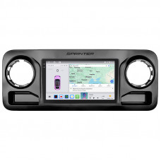 Штатная магнитола Lesko для Mercedes-Benz Sprinter III (W907/910) 2018-н.в. экран 10" 4/64 QLED CarPlay 4G Wi-Fi GPS 360 Prime