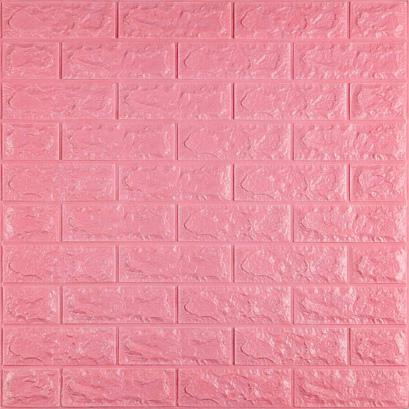 3D панель самоклеюча 700х770х7мм цегла Рожевий (004-7) SW-00000057