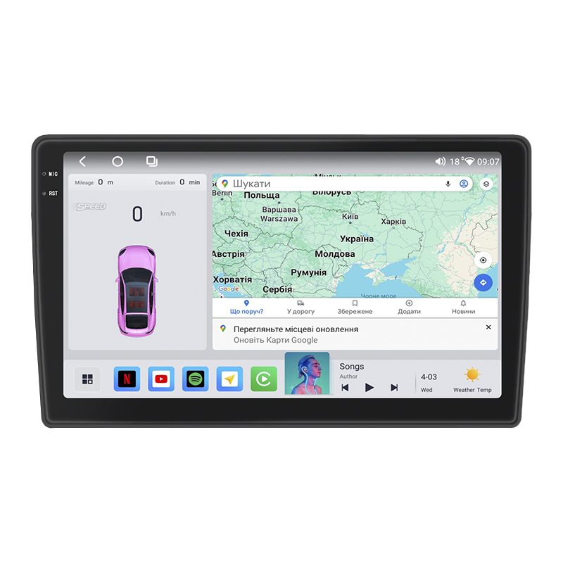 Штатная магнитола Lesko для Mercedes-Benz Viano I (W639) 2003-2010 экран 9" 4/64 QLED CarPlay 4G Wi-Fi GPS 360 Prime