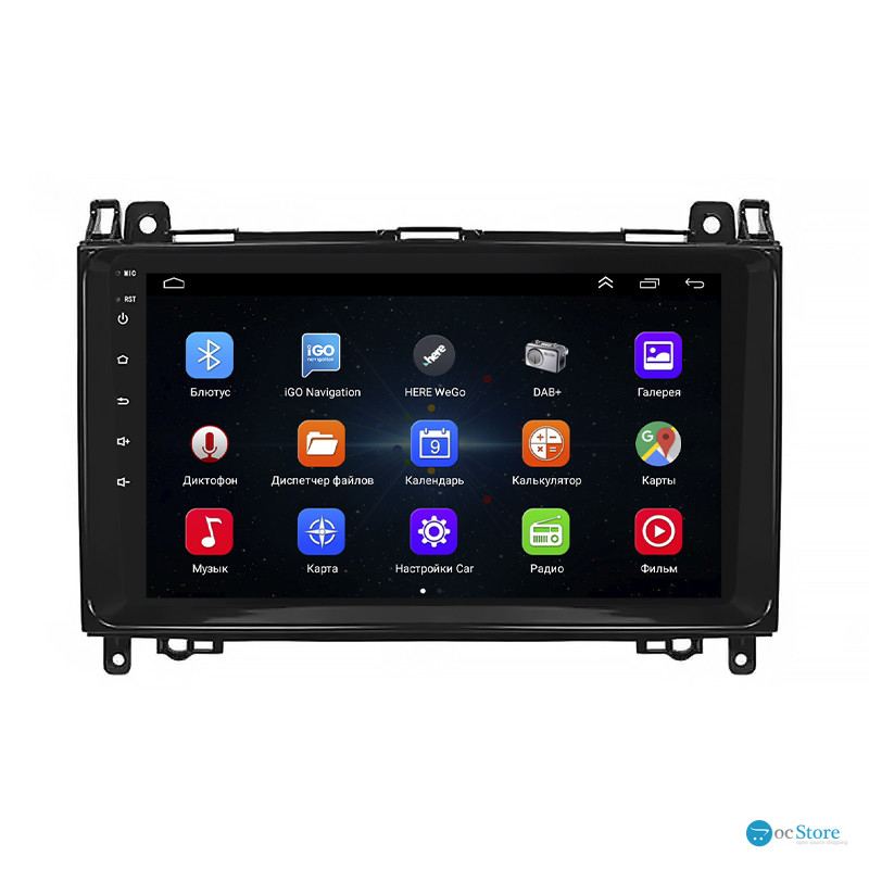 Штатная магнитола Lesko для Mercedes-Benz Viano I (W639) Рестайлинг 2010-2014 экран 9" 1/16Gb Wi-Fi GPS Base