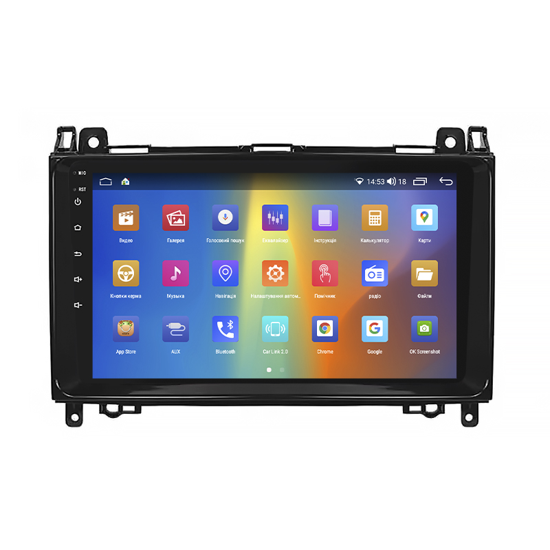 Штатная магнитола Lesko для Mercedes-Benz Viano I (W639) Рестайлинг 2010-2014 экран 9" 2/32Gb CarPlay 4G Wi-Fi GPS Prime