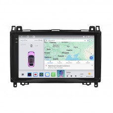 Штатная магнитола Lesko для Mercedes-Benz Viano I (W639) Рестайлинг 2010-2014 экран 9" 4/64 QLED CarPlay 4G Wi-Fi GPS 360 Prime