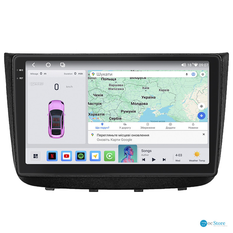 Штатная магнитола Lesko для Mercedes-Benz Vito II (W639) 2003-2010 экран 10" 4/64 QLED CarPlay 4G Wi-Fi GPS 360 Prime