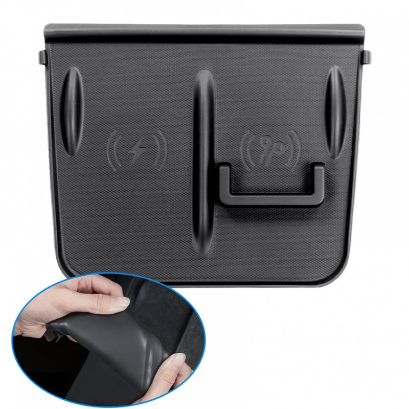 Силиконовый коврик для беспроводной зарядки Tesla Model 3/Y (TSL22052802) на центральной консоли для телефона гарнитуры нескользящий