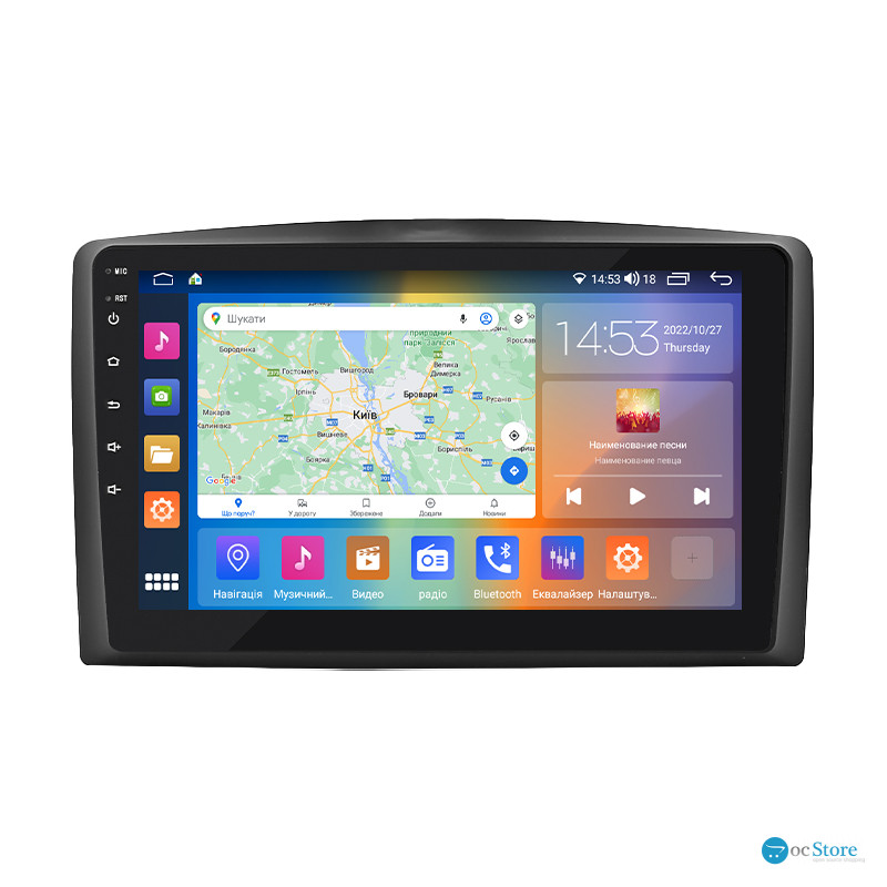 Штатная магнитола Lesko для Mercedes-Benz Vito III (W447) 2014-н.в. экран 10" 2/32Gb CarPlay 4G Wi-Fi GPS Prime