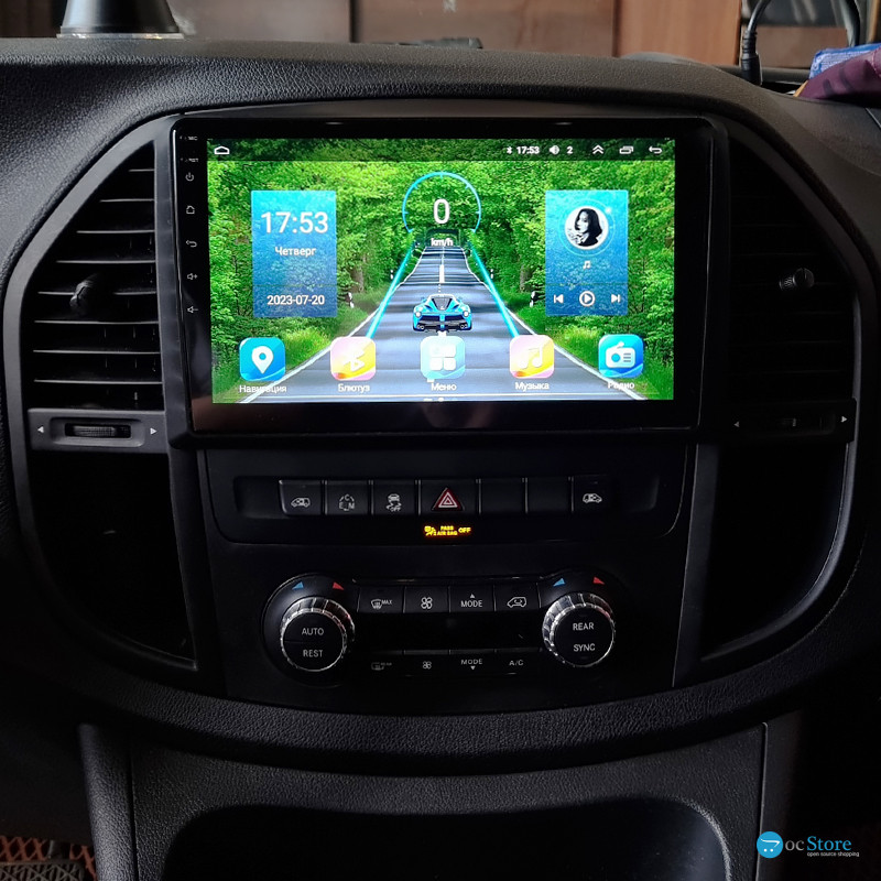 Штатная магнитола Lesko для Mercedes-Benz Vito III (W447) 2014-н.в. экран 10" 4/64Gb 4G Wi-Fi GPS Top