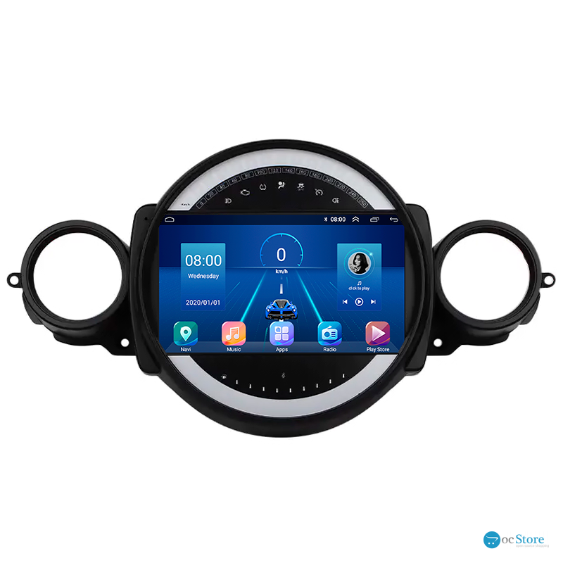 Штатная магнитола Lesko для MINI Cabrio II Рестайлинг 2010-2015 экран 9" 1/16Gb Wi-Fi GPS Base