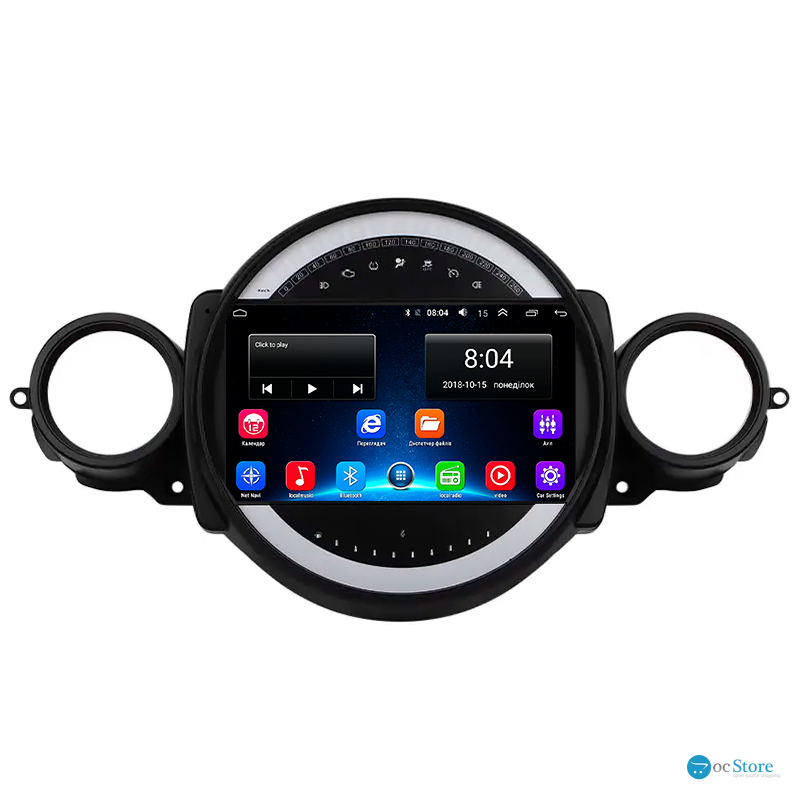 Штатная магнитола Lesko для MINI Cabrio II Рестайлинг 2010-2015 экран 9" 2/32Gb Wi-Fi GPS Base