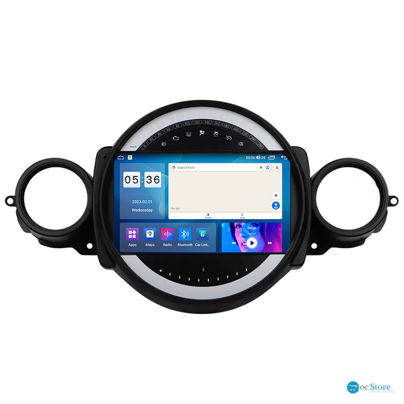 Штатная магнитола Lesko для MINI Cabrio II Рестайлинг 2010-2015 экран 9" 4/64Gb CarPlay 4G Wi-Fi GPS Prime