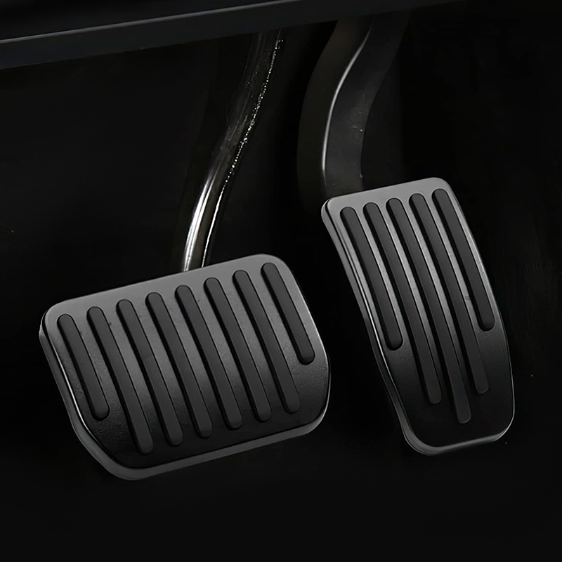 Декоративные накладки на педали Tesla Model 3 Model Y 2017-2023 (TSL21120703)  нескользящие Black