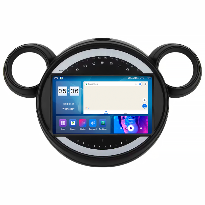 Штатная магнитола Lesko для MINI Countryman I 2010-2016 экран 9" 4/64Gb CarPlay 4G Wi-Fi GPS Prime