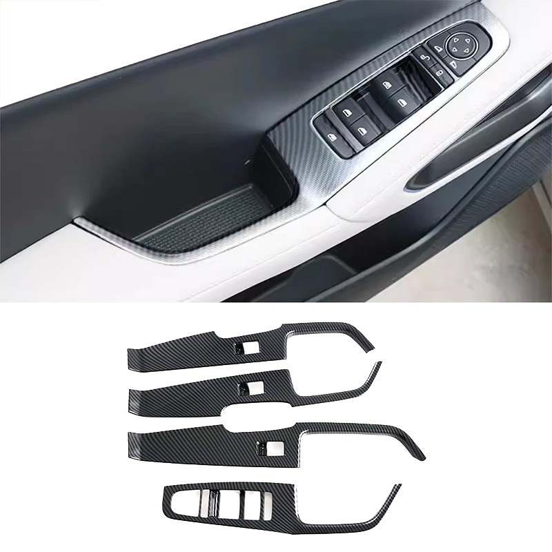 Декоративные внутренние накладки на ручки дверей для BYD Yuan UP 4 шт из углеродного волокна