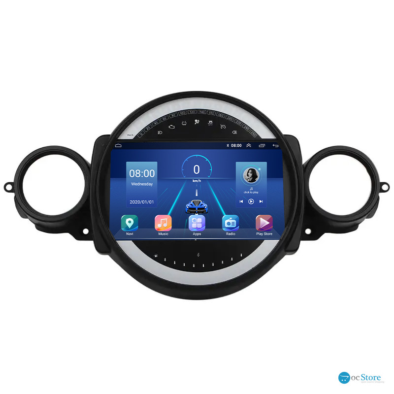 Штатная магнитола Lesko для MINI Hatch II (R56) Рестайлинг 2010-2013 экран 9" 2/32Gb 4G Wi-Fi GPS Top