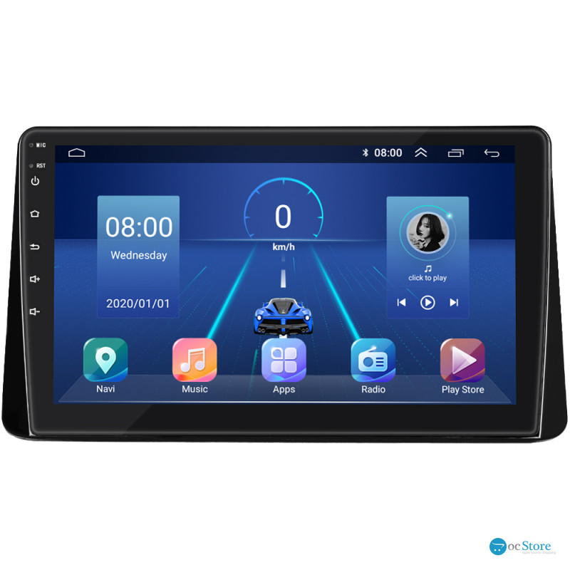 Штатная магнитола Lesko для Mitsubishi Eclipse Cross I 2017-2020 экран 10" 2/32Gb 4G Wi-Fi GPS Top