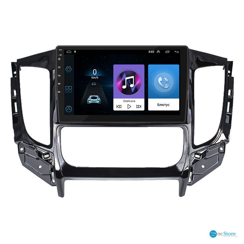 Штатная магнитола Lesko для Mitsubishi L200 V 2015-2019 экран 9" 1/16Gb Wi-Fi GPS Base