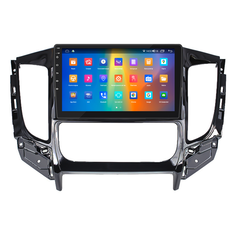 Штатная магнитола Lesko для Mitsubishi L200 V 2015-2019 экран 9" 2/32Gb CarPlay 4G Wi-Fi GPS Prime