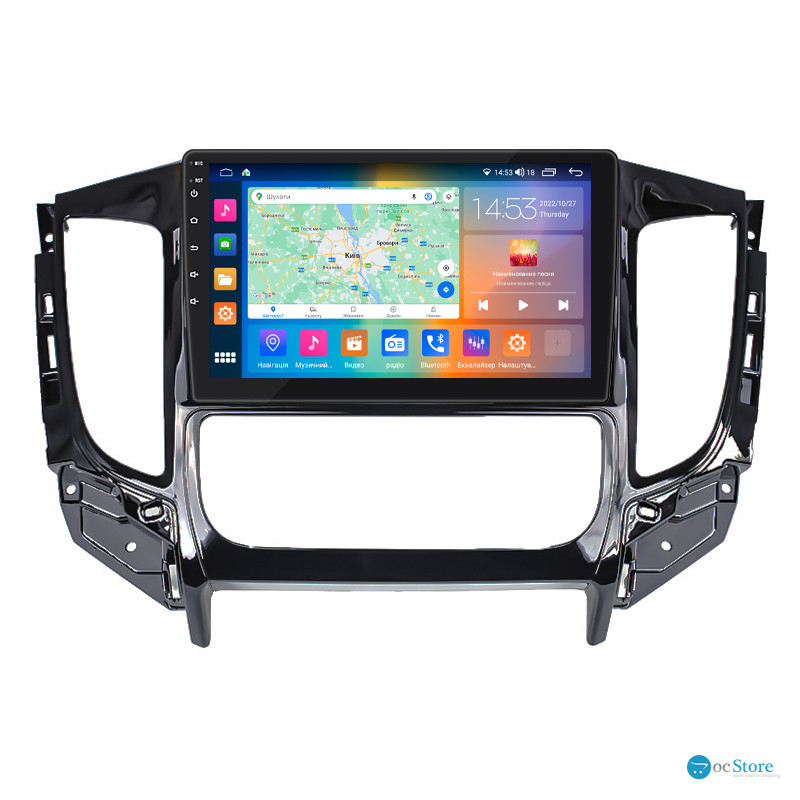 Штатная магнитола Lesko для Mitsubishi L200 V 2015-2019 экран 9" 4/64Gb CarPlay 4G Wi-Fi GPS Prime