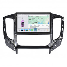 Штатная магнитола Lesko для Mitsubishi L200 V 2015-2019 экран 9" 4/64 QLED CarPlay 4G Wi-Fi GPS 360 Prime