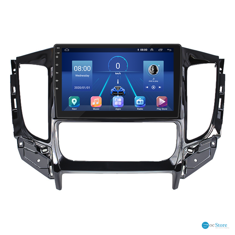 Штатная магнитола Lesko для Mitsubishi L200 V 2015-2019 экран 9" 4/64Gb 4G Wi-Fi GPS Top