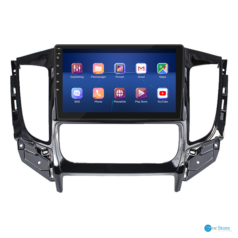 Штатная магнитола Lesko для Mitsubishi L200 V 2015-2019 экран 9" 6/128Gb 4G Wi-Fi GPS Top