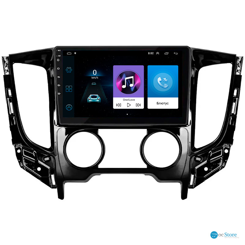 Штатная магнитола Lesko для Mitsubishi L200 V Manual AC 2015-2019 экран 9" 1/16Gb Wi-Fi GPS Base