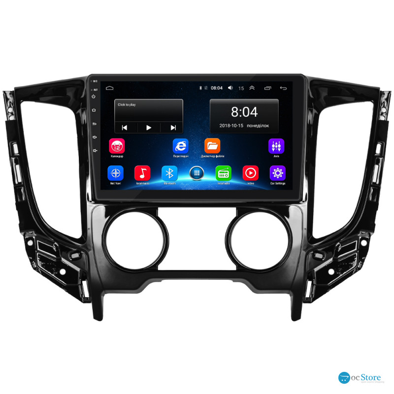 Штатная магнитола Lesko для Mitsubishi L200 V Manual AC 2015-2019 экран 9" 2/32Gb Wi-Fi GPS Base