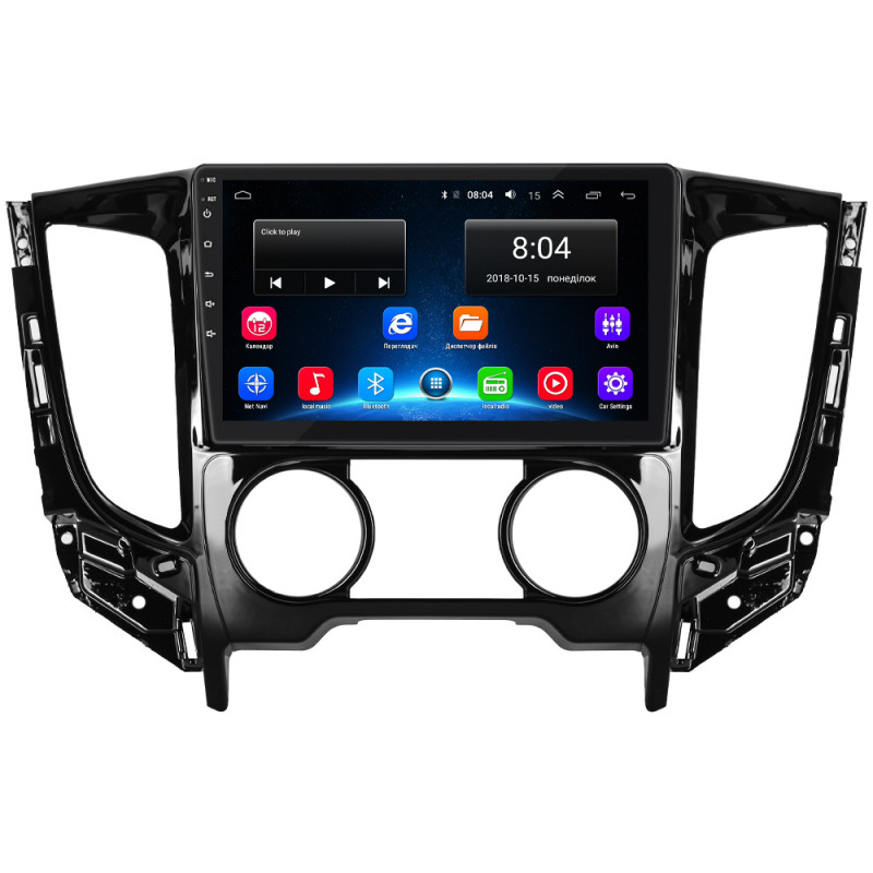 Штатная магнитола Lesko для Mitsubishi L200 V Manual AC 2015-2019 экран 9" 2/32Gb Wi-Fi GPS Base