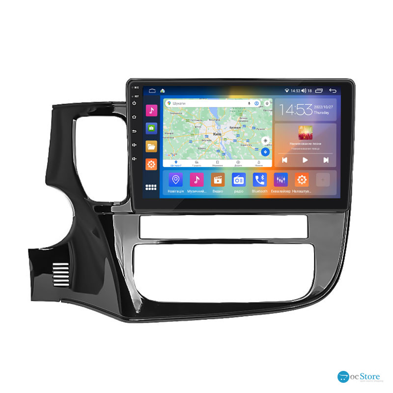 Штатная магнитола Lesko для Mitsubishi Outlander III Рестайлинг 2 2015-2018 экран 10" 2/32Gb CarPlay 4G Wi-Fi GPS Prime