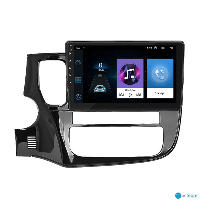 Штатная магнитола Lesko для Mitsubishi Outlander III Рестайлинг 2014-2015 экран 10" 1/16Gb Wi-Fi GPS Base