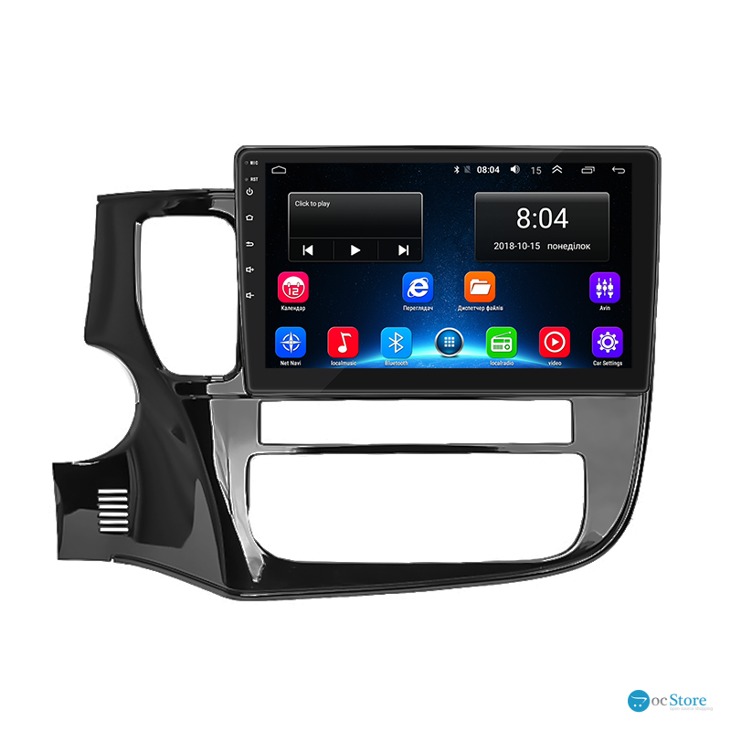 Штатная магнитола Lesko для Mitsubishi Outlander III Рестайлинг 2014-2015 экран 10" 2/32Gb Wi-Fi GPS Base