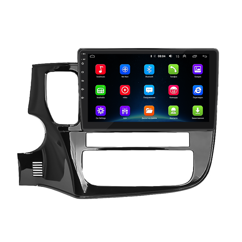 Штатная магнитола Lesko для Mitsubishi Outlander III Рестайлинг 2014-2015 экран 10" 2/32Gb Wi-Fi GPS Base