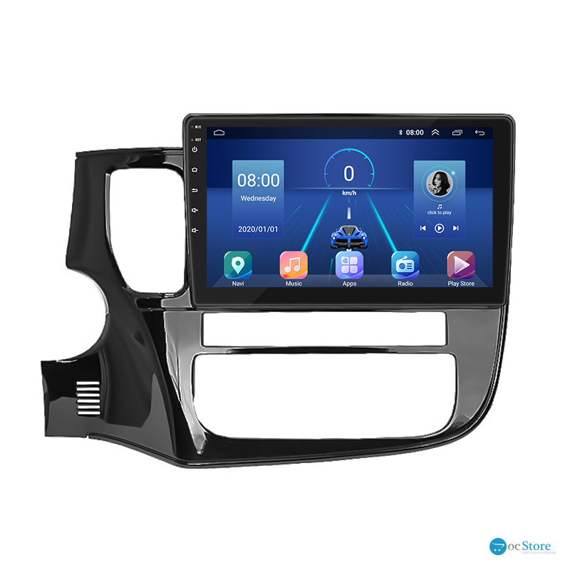 Штатная магнитола Lesko для Mitsubishi Outlander III Рестайлинг 2014-2015 экран 10" 4/32Gb 4G Wi-Fi GPS Top