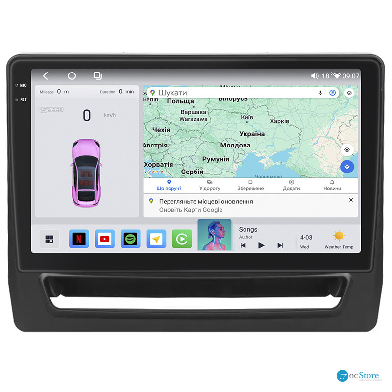 Штатная магнитола Lesko для Mitsubishi Outlander Sport I Рестайлинг 3 2020-н.в. экран 10" 4/64 QLED CarPlay 4G Wi-Fi GPS 360 Prime