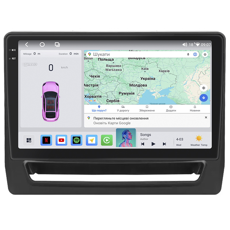 Штатная магнитола Lesko для Mitsubishi Outlander Sport I Рестайлинг 3 2020-н.в. экран 10" 4/64 QLED CarPlay 4G Wi-Fi GPS 360 Prime