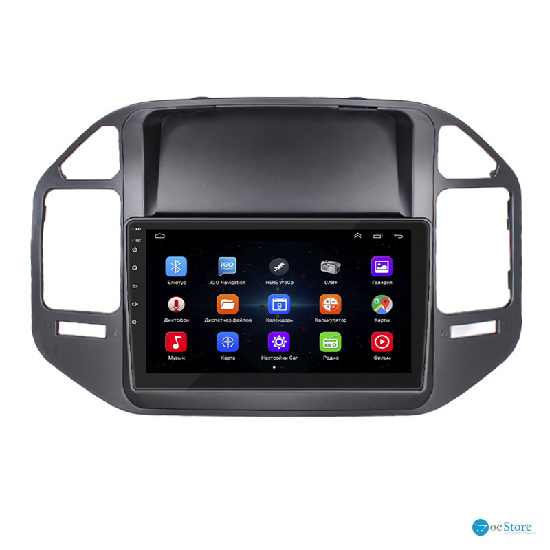 Штатная магнитола Lesko для Mitsubishi Pajero III 1999-2002 экран 9" 2/32Gb Wi-Fi GPS Base