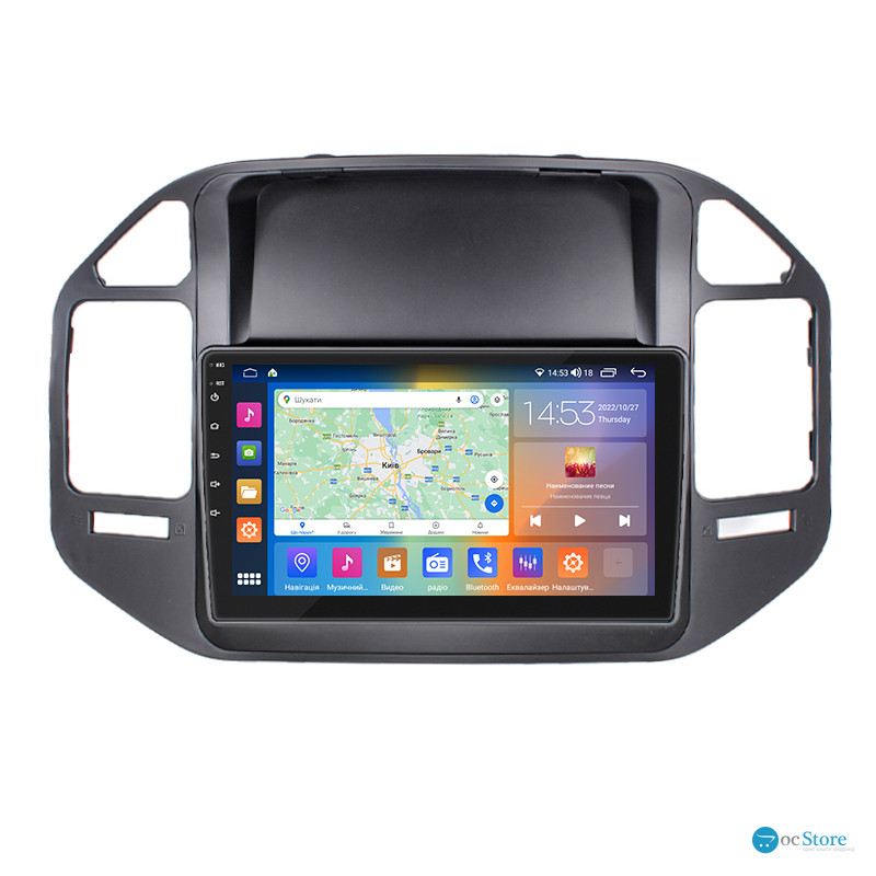 Штатная магнитола Lesko для Mitsubishi Pajero III 1999-2002 экран 9" 4/64Gb CarPlay 4G Wi-Fi GPS Prime