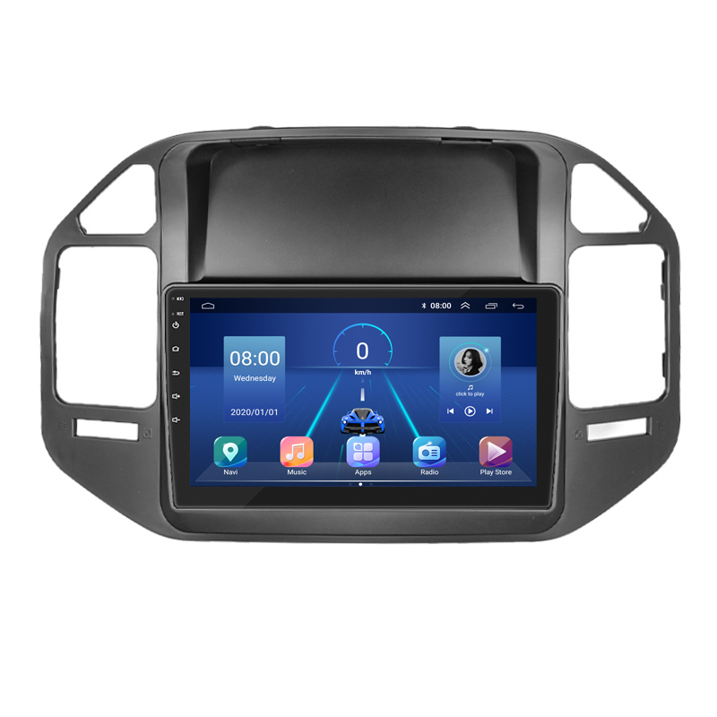 Штатная магнитола Lesko для Mitsubishi Pajero III 1999-2002 экран 9" 2/32Gb 4G Wi-Fi GPS Top