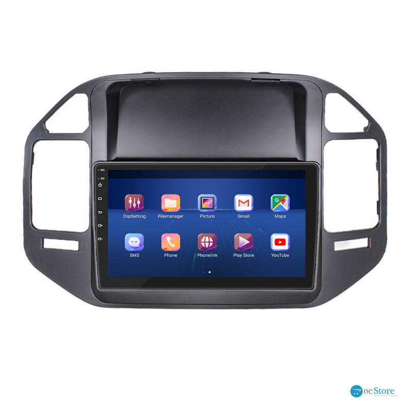 Штатная магнитола Lesko для Mitsubishi Pajero III 1999-2002 экран 9" 4/64Gb 4G Wi-Fi GPS Top