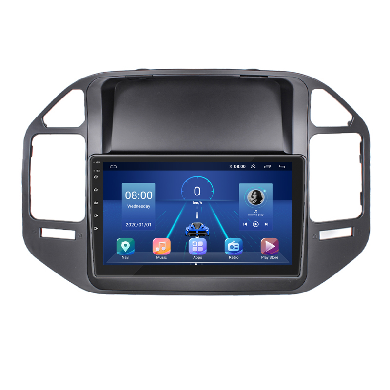 Штатная магнитола Lesko для Mitsubishi Pajero III 1999-2002 экран 9" 6/128Gb 4G Wi-Fi GPS Top