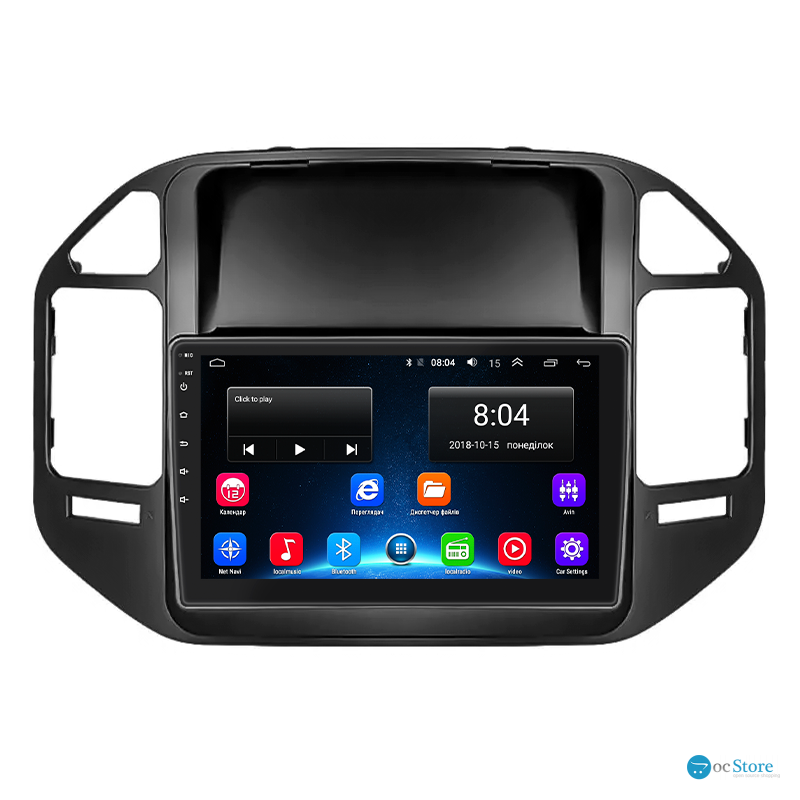 Штатная магнитола Lesko для Mitsubishi Pajero III Рестайлинг 2002-2006 экран 9" 2/32Gb Wi-Fi GPS Base