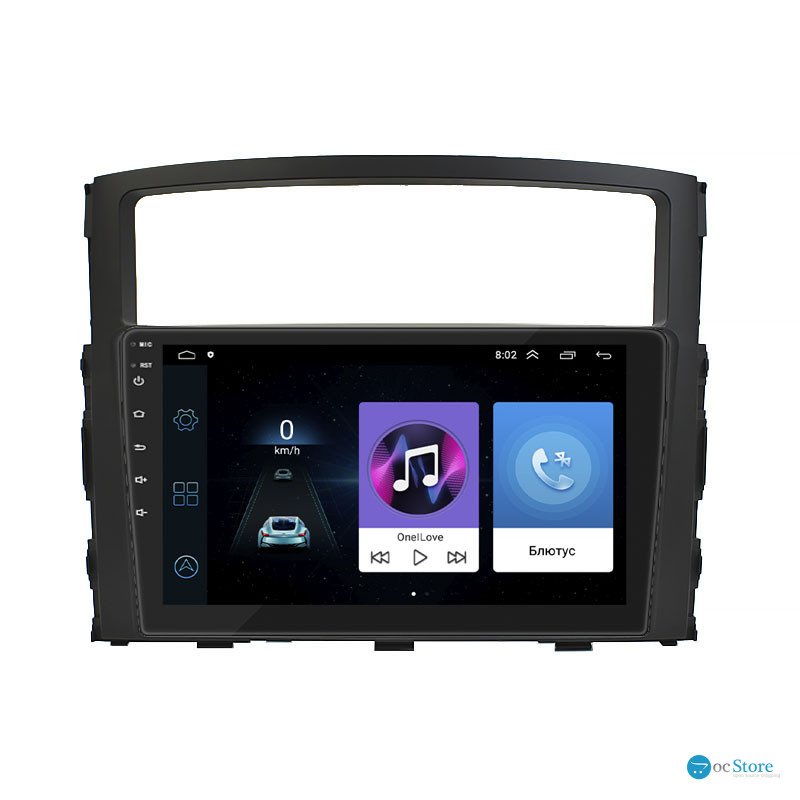 Штатная магнитола Lesko для Mitsubishi Pajero IV 2006-2011 экран 9" 1/16Gb Wi-Fi GPS Base